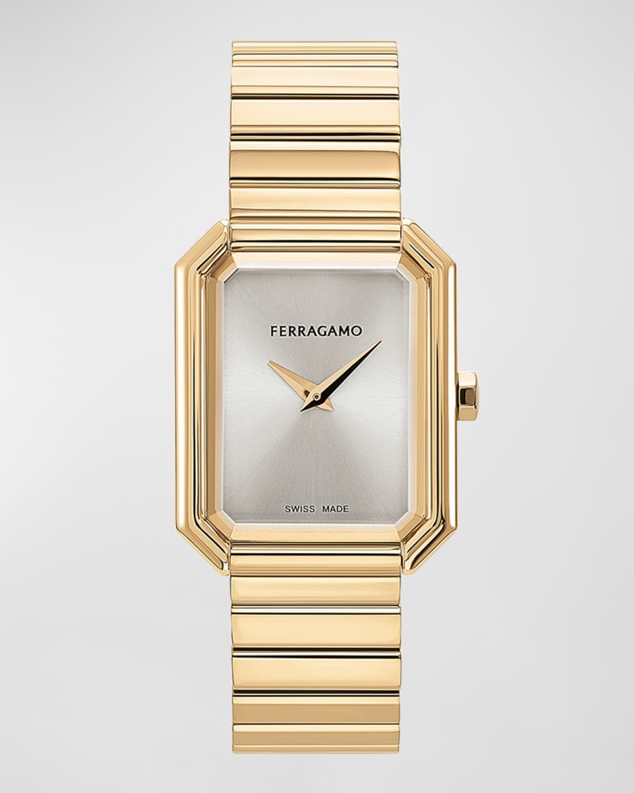Ferragamo 26.5x33.5mm Ferragamo Crystal Watch with Silver Dial
