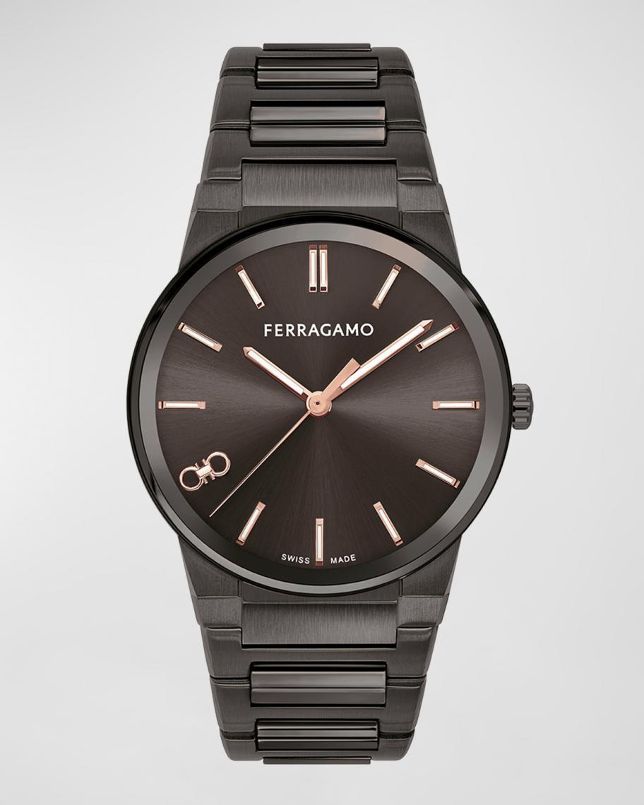 Men's Infinity Sapphire IP Gunmetal Bracelet Watch, 41mm