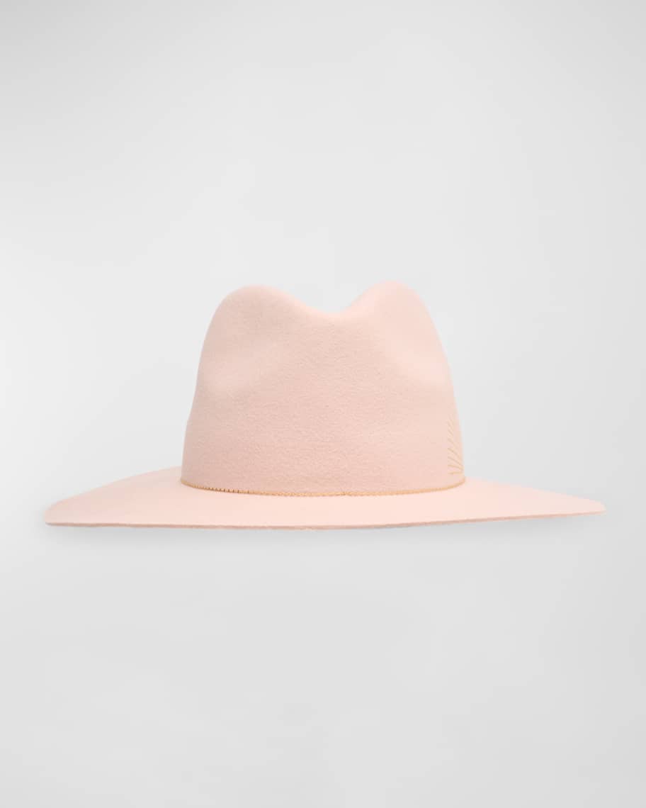 Van Palma Basile Chained Merino Wool Fedora | Neiman Marcus
