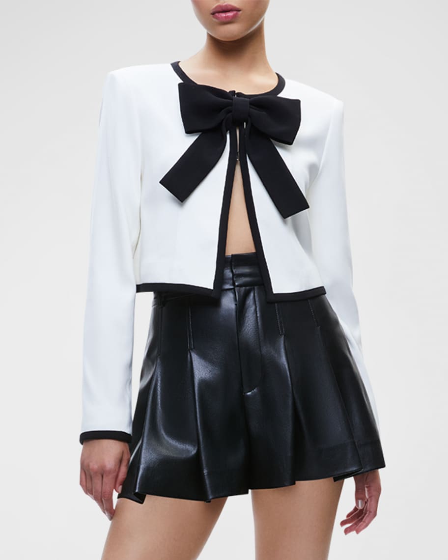 Image 2 of 4: Kidman Bow Fitted Cropped Jacket
