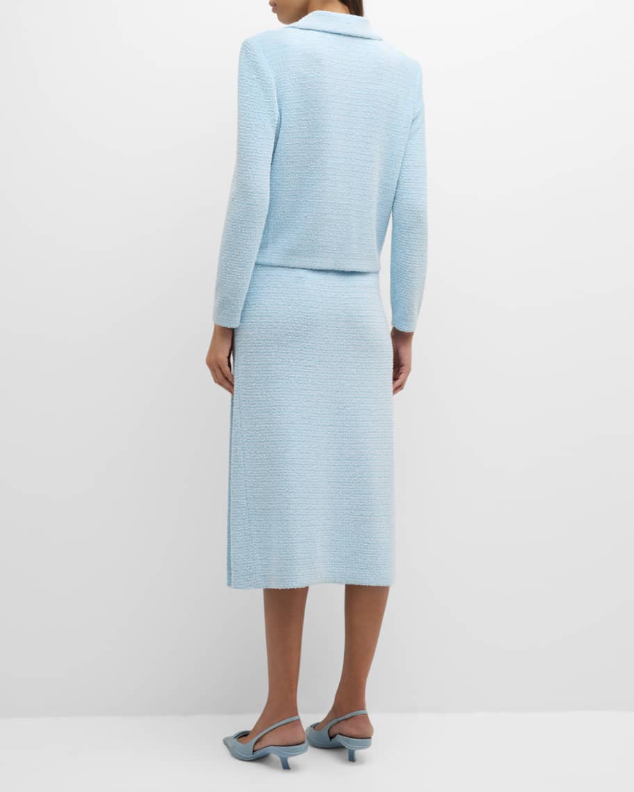 Image 3 of 6: Button-Down Tweed Knit Jacket