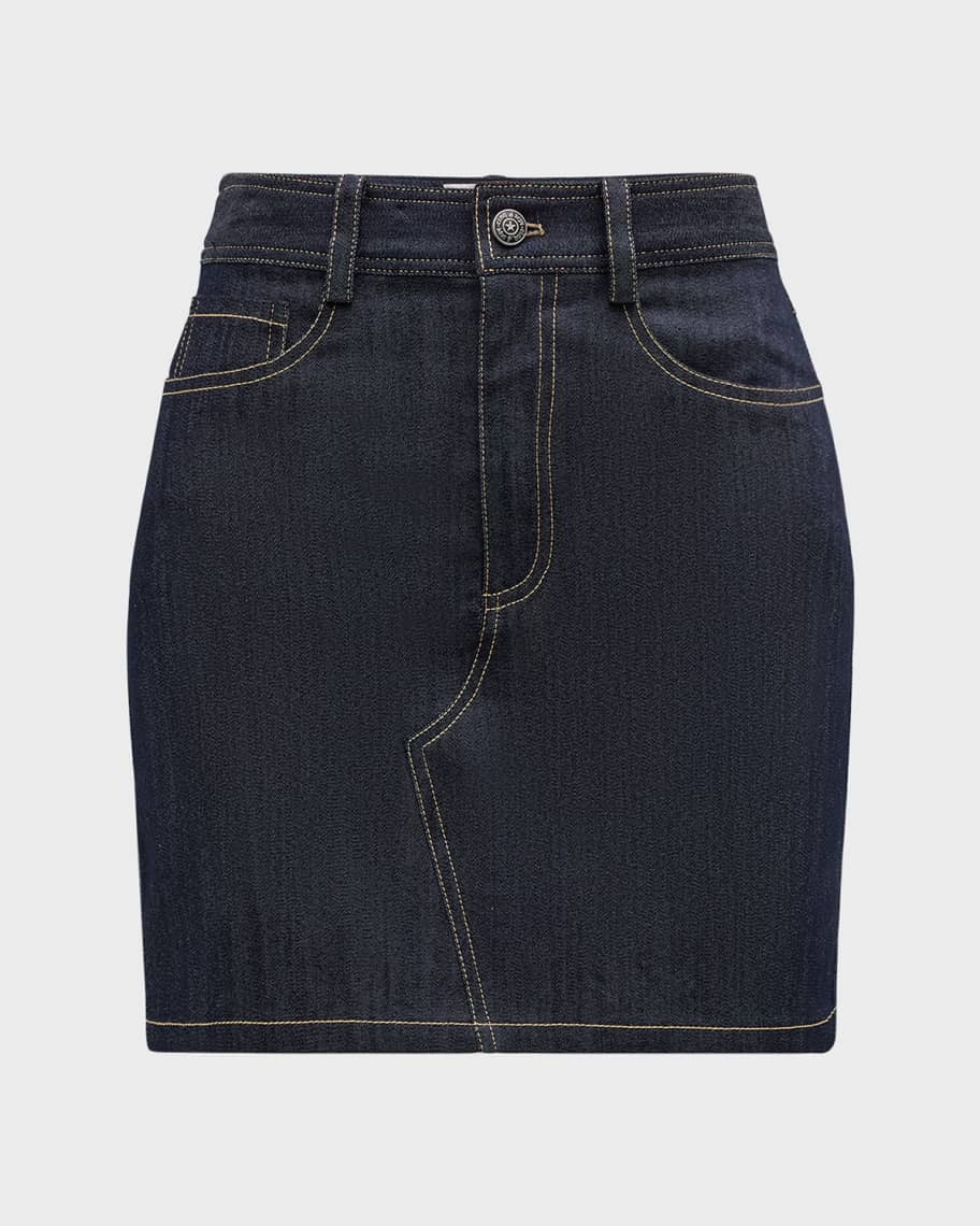 Image 2 of 6: Alex Denim Mini Skirt