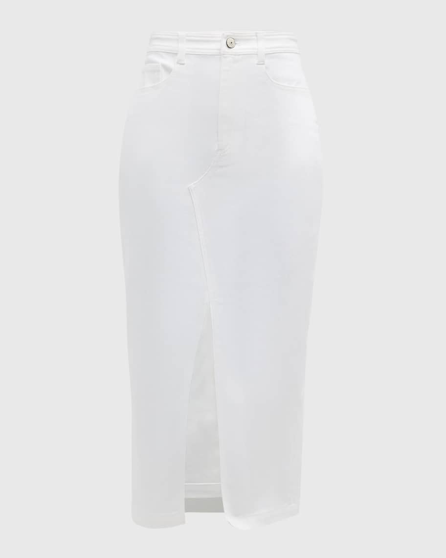 Image 2 of 6: Tana Denim Pencil Midi Skirt