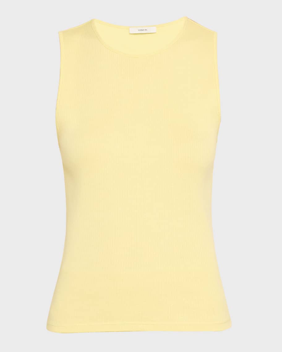 Vince Cotton Rib Shell Top