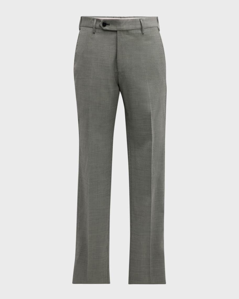 Zanella Men's Devon Wool Serge Houndstooth Trousers | Neiman