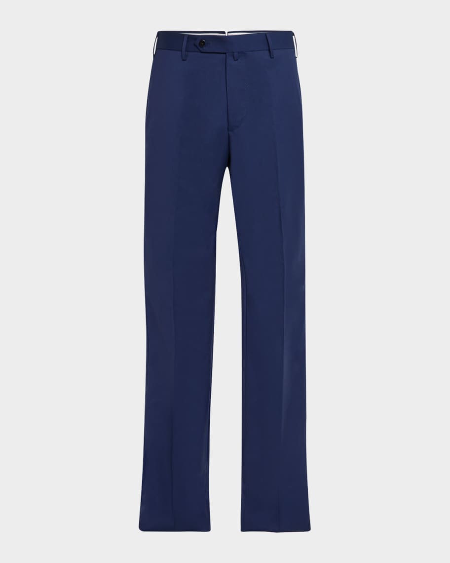 Zanella Men's Parker Platinum Super 130s Trousers | Neiman Marcus