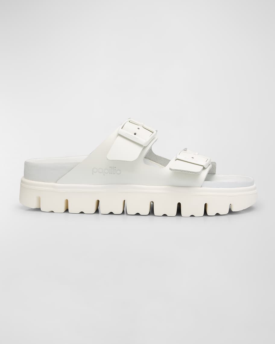 BIRKENSTOCK Arizona Leather Dual Buckle Platform Sandals Neiman