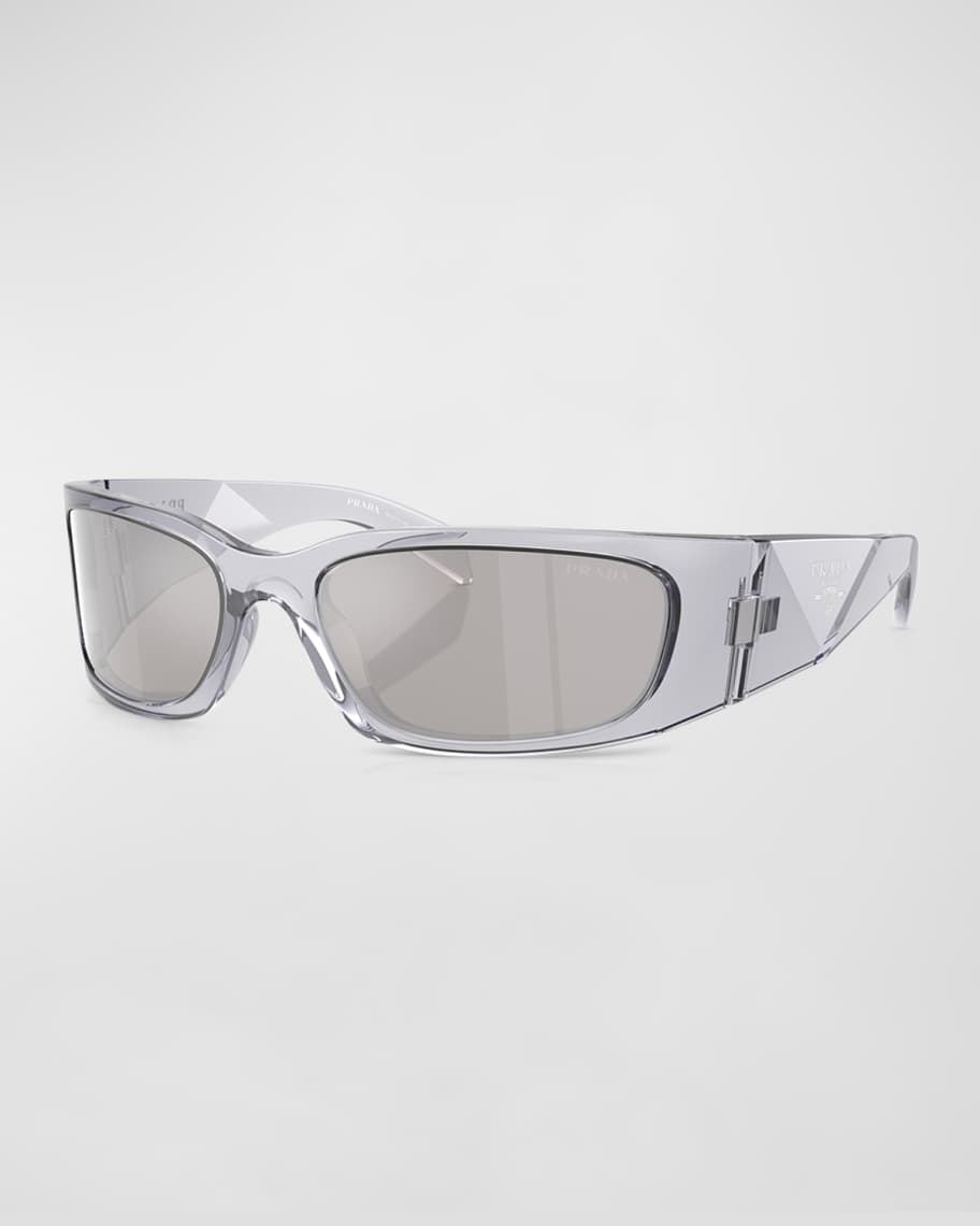 4smilei 　プラダ PRADA Prada Men's Plastic Rectangle Wrap Sunglasses | Neiman Marcus