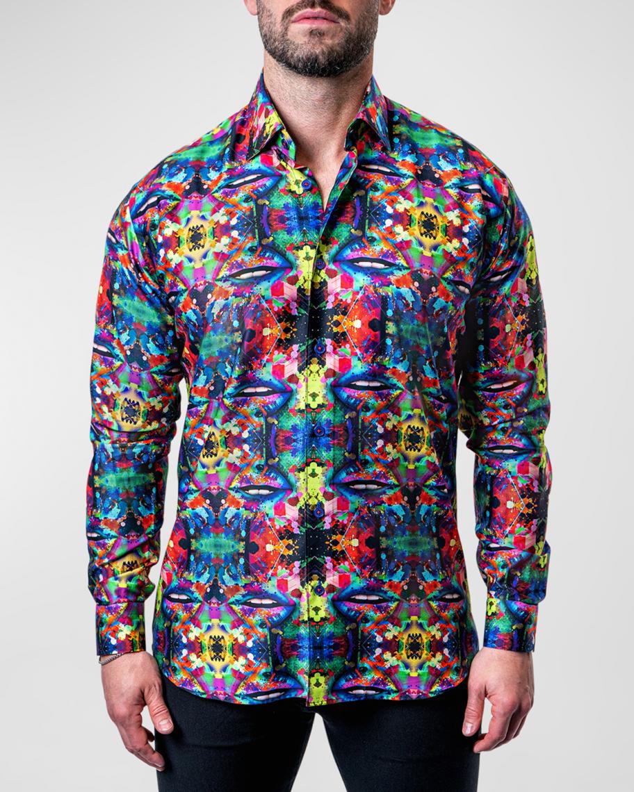 Maceoo Men's Fibonacci Kaleidoscope Dress Shirt | Neiman Marcus
