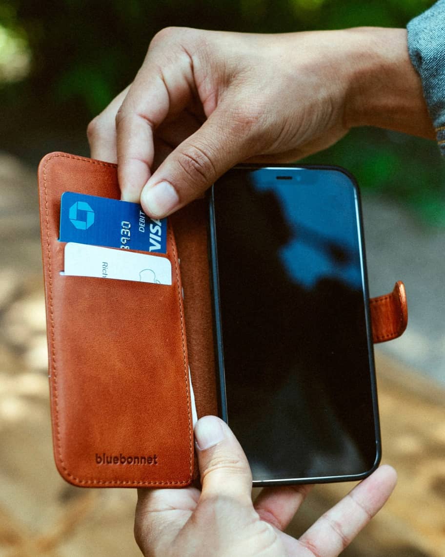 Image 3 of 3: iPhone 15 Pro Max Leather Wallet Case