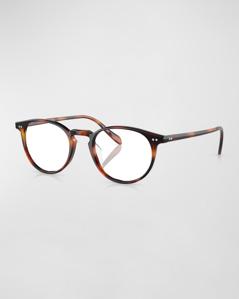 Oliver Peoples Riley Havana Acetate & Plastic Round Glasses | Neiman Marcus