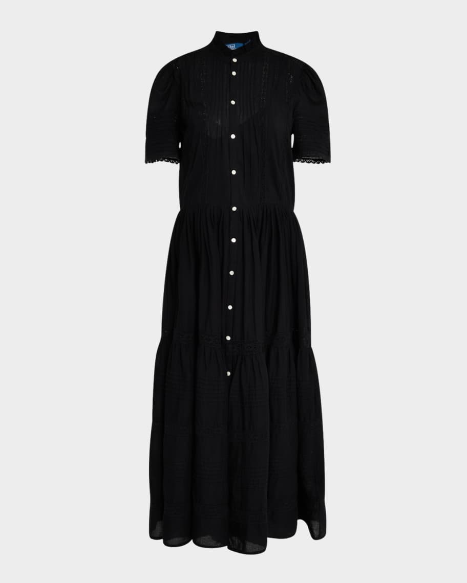 Jil Sander Satin Midi Dress with Pleating Neiman Marcus