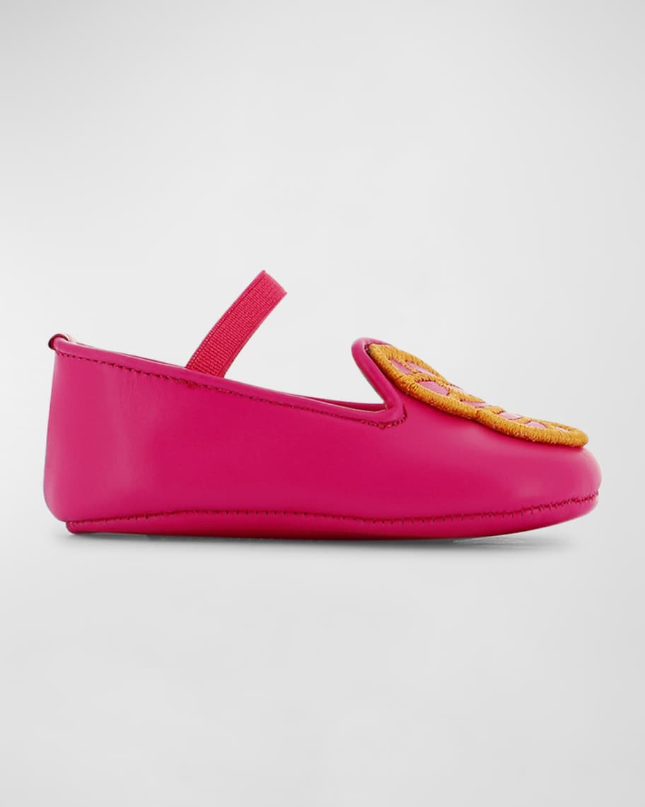 Image 1 of 3: Girl's Leather Butterfly Flats, Baby
