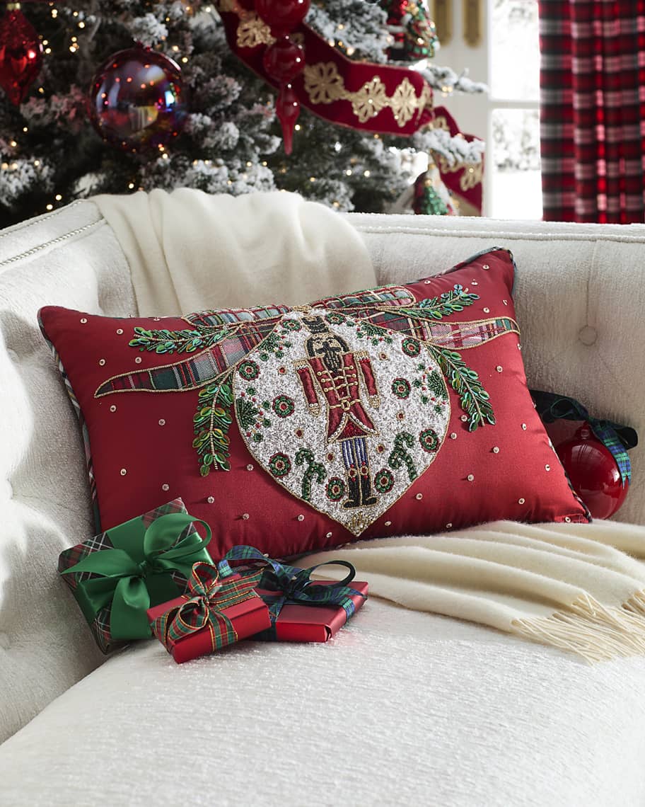 Kim Seybert Nutcracker Decorative Pillow 14 x 22 Neiman Marcus