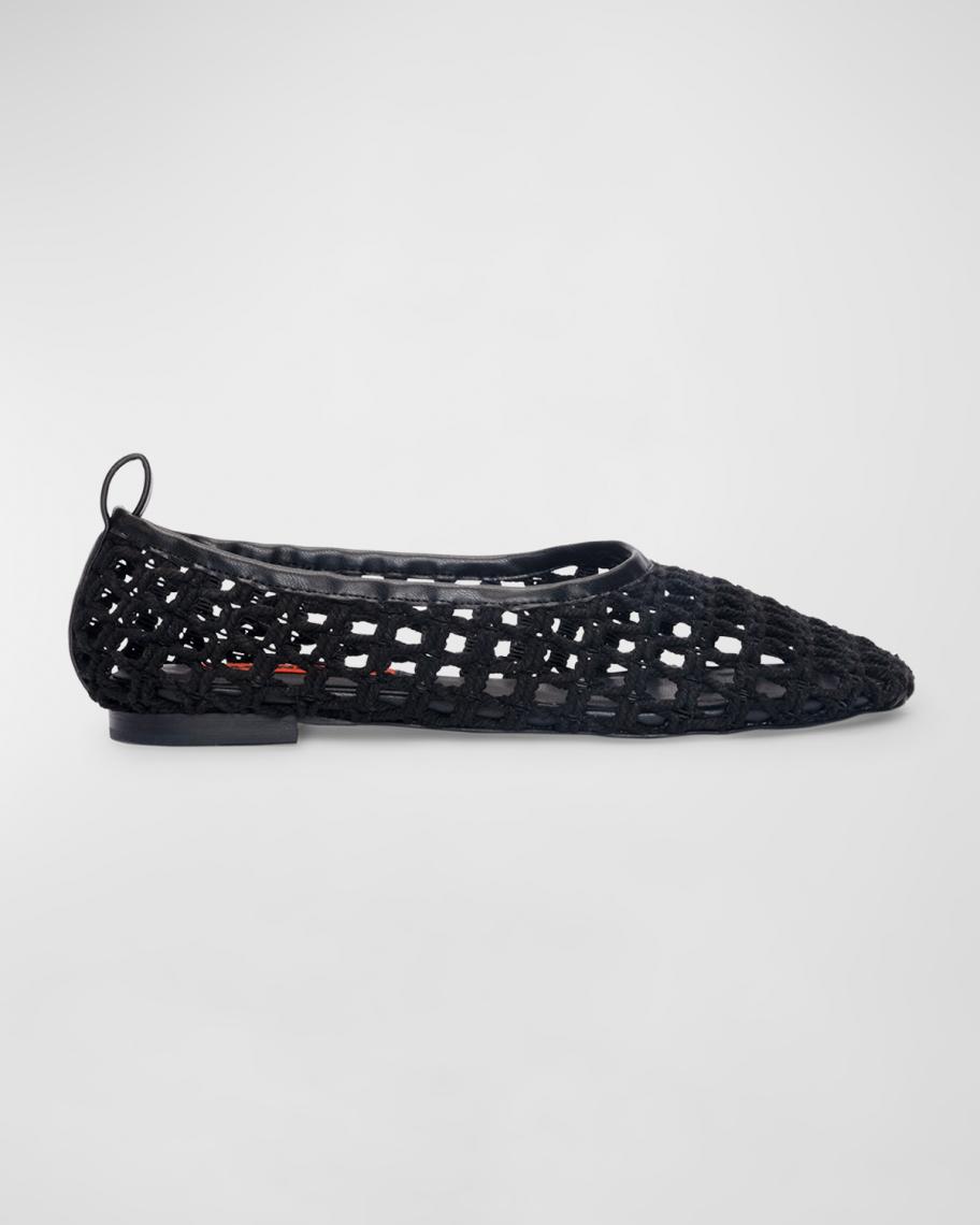 SIMONMILLER Riad Crochet Ballerina Flats | Neiman Marcus