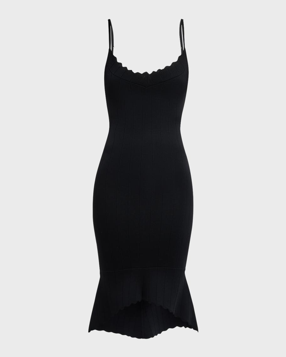 L'AGENCE Catherine Tuxedo Midi Dress