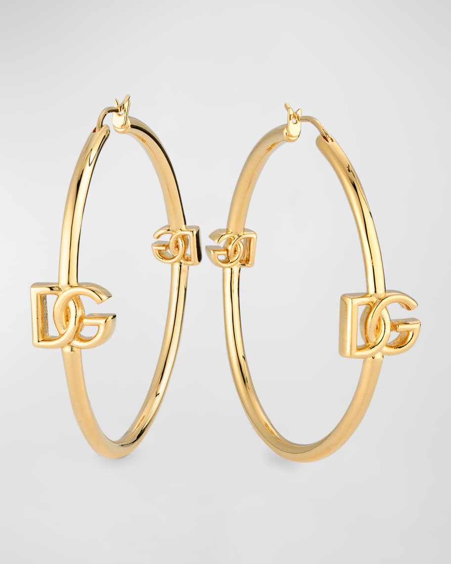 【ドルチェ＆ガッバーナ】Long earrings with dg multilogo Dolce & Gabbana Multilogo Earrings | italist