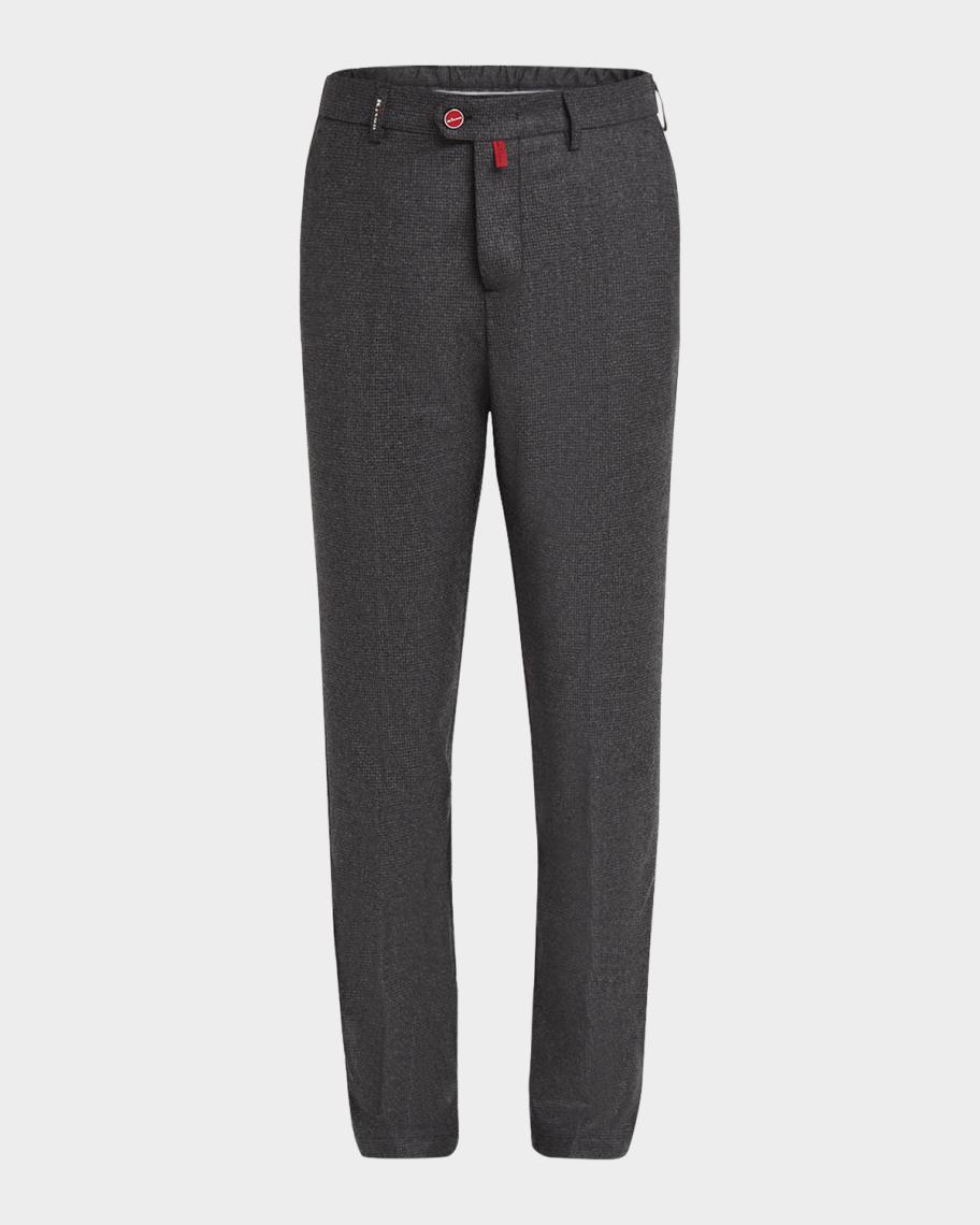 Kiton Men's Mini Houndstooth Wool-Cashmere Pants | Neiman Marcus