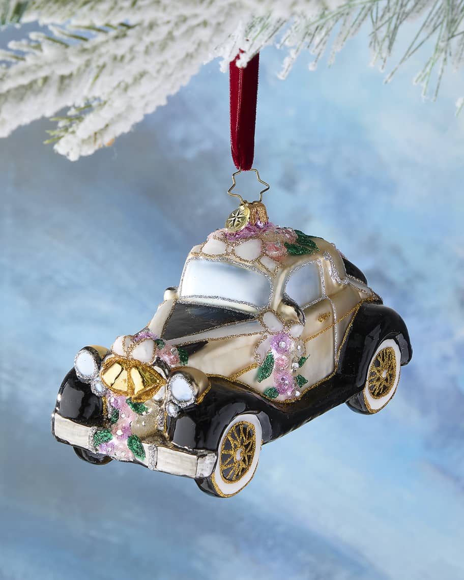 Wedding Day Wheels Christmas Ornament