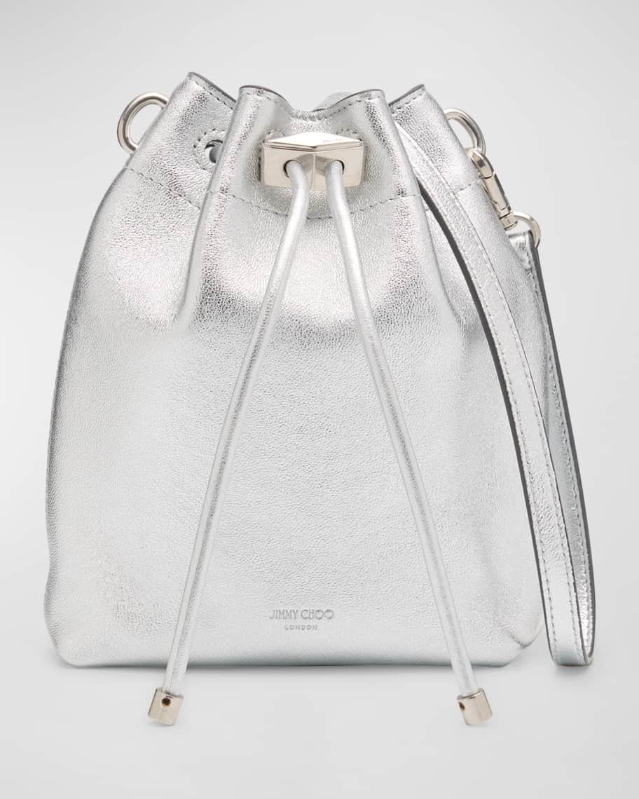Jimmy Choo Bon Bon Mini Metallic Bucket Bag | Neiman Marcus