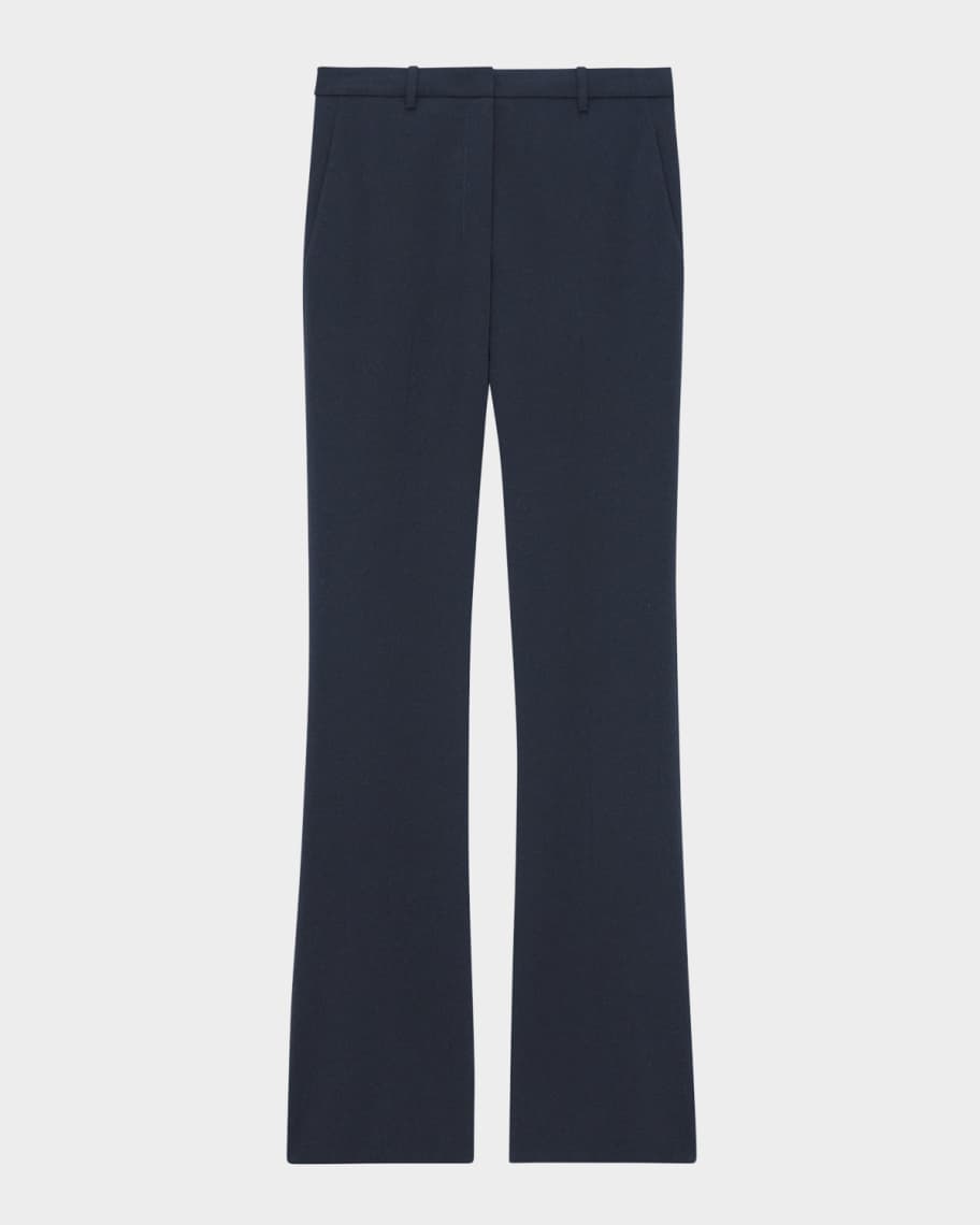 Theory Traceable Wool Slim Straight-Leg Trousers | Neiman Marcus display picture 1