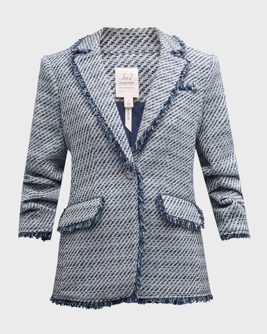 Image 2 of 6: Khloe Boucle Blazer