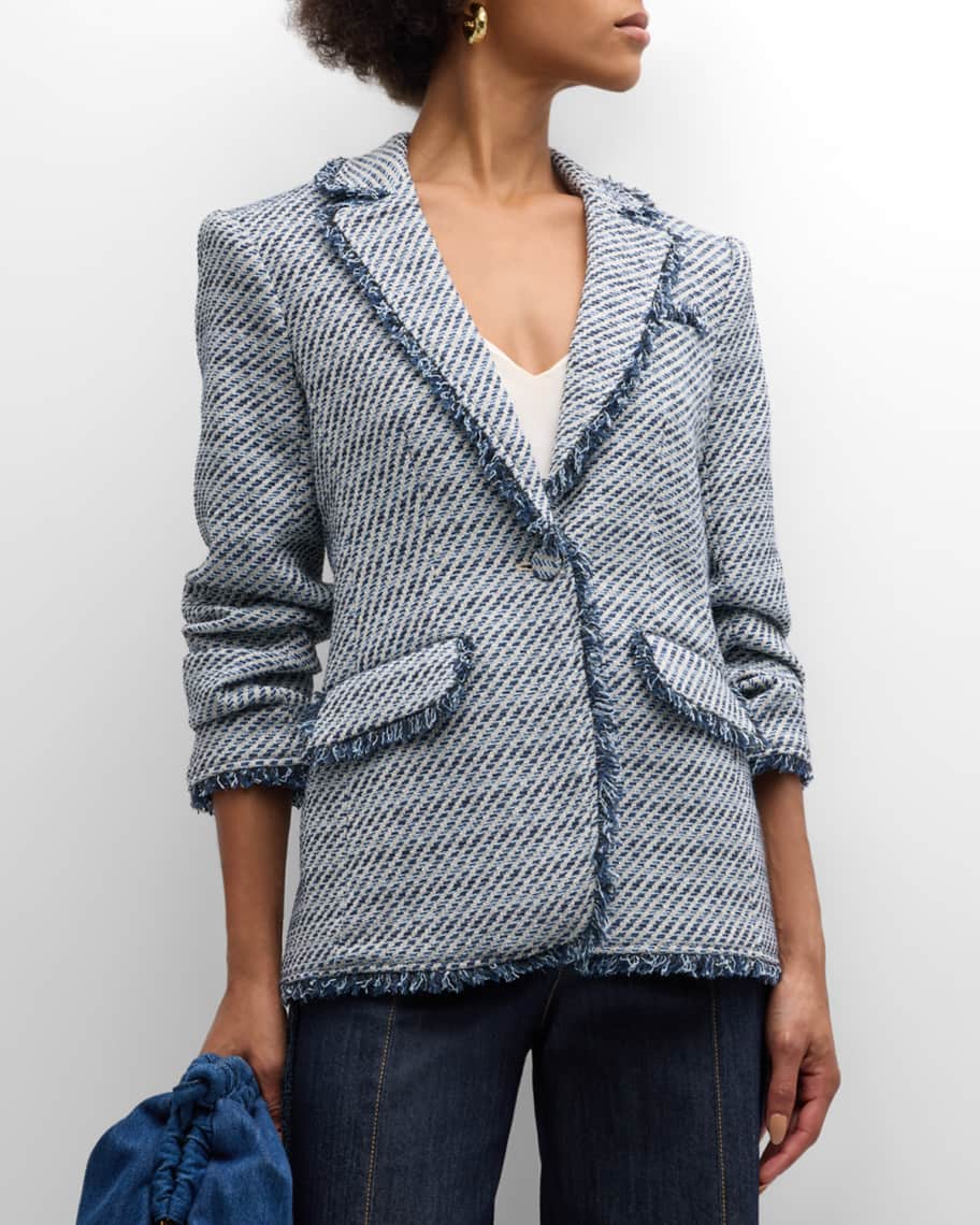 Image 1 of 6: Khloe Boucle Blazer