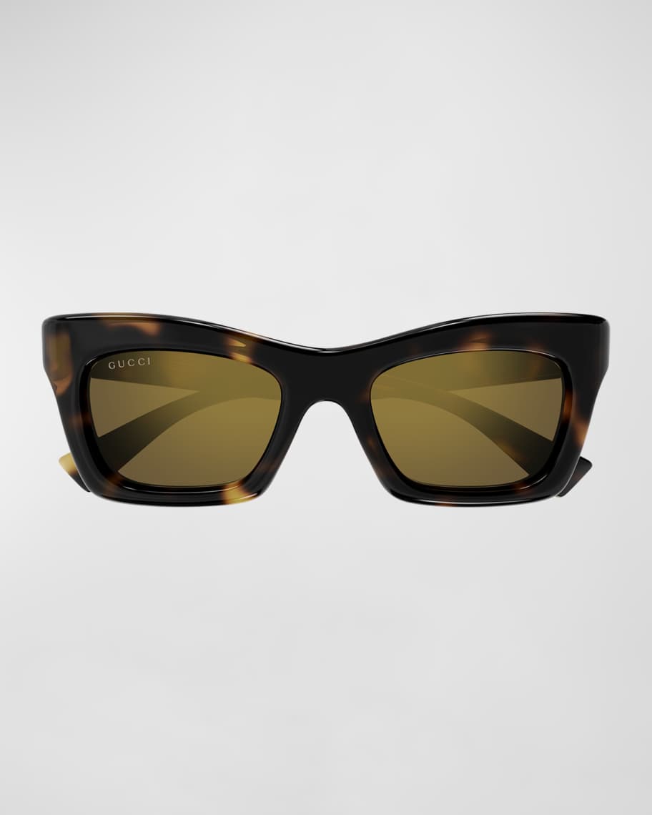 Gucci Logo Acetate Cat-Eye Sunglasses | Neiman Marcus