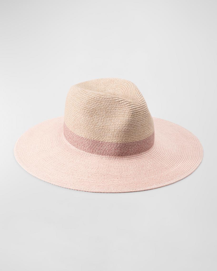 Eugenia Kim Woven Fedora Straw Hat Pink Chain Eugenia Kim | Accessories | Eugenia Kim 0 Natural Straw  main image 2