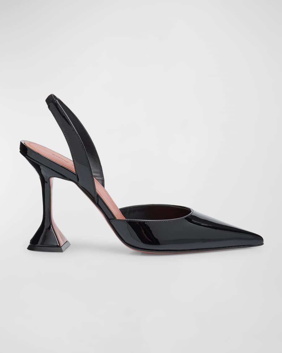 Amina Muaddi Holli Patent Slingback Pumps