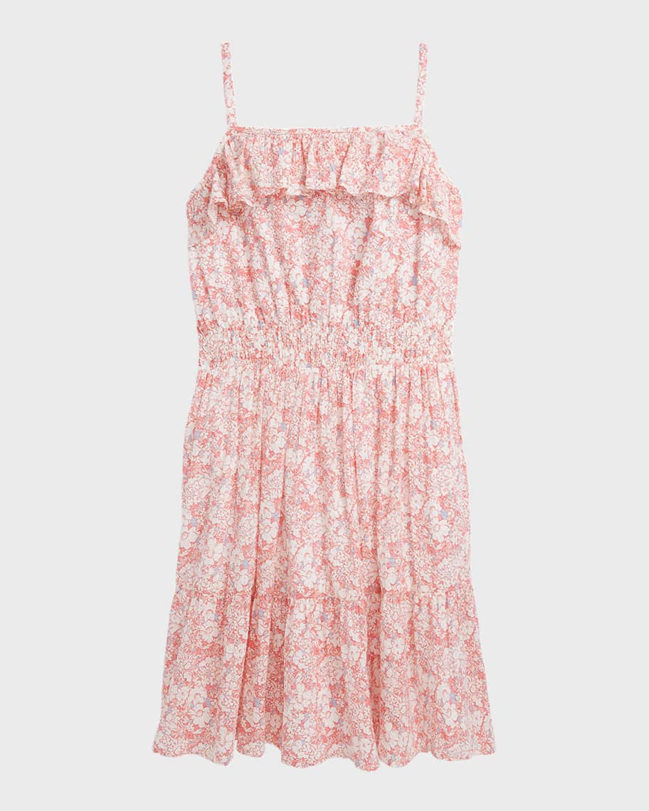 Image 2 of 5: Girl's Floral-Print Day Dress, Size 7-16