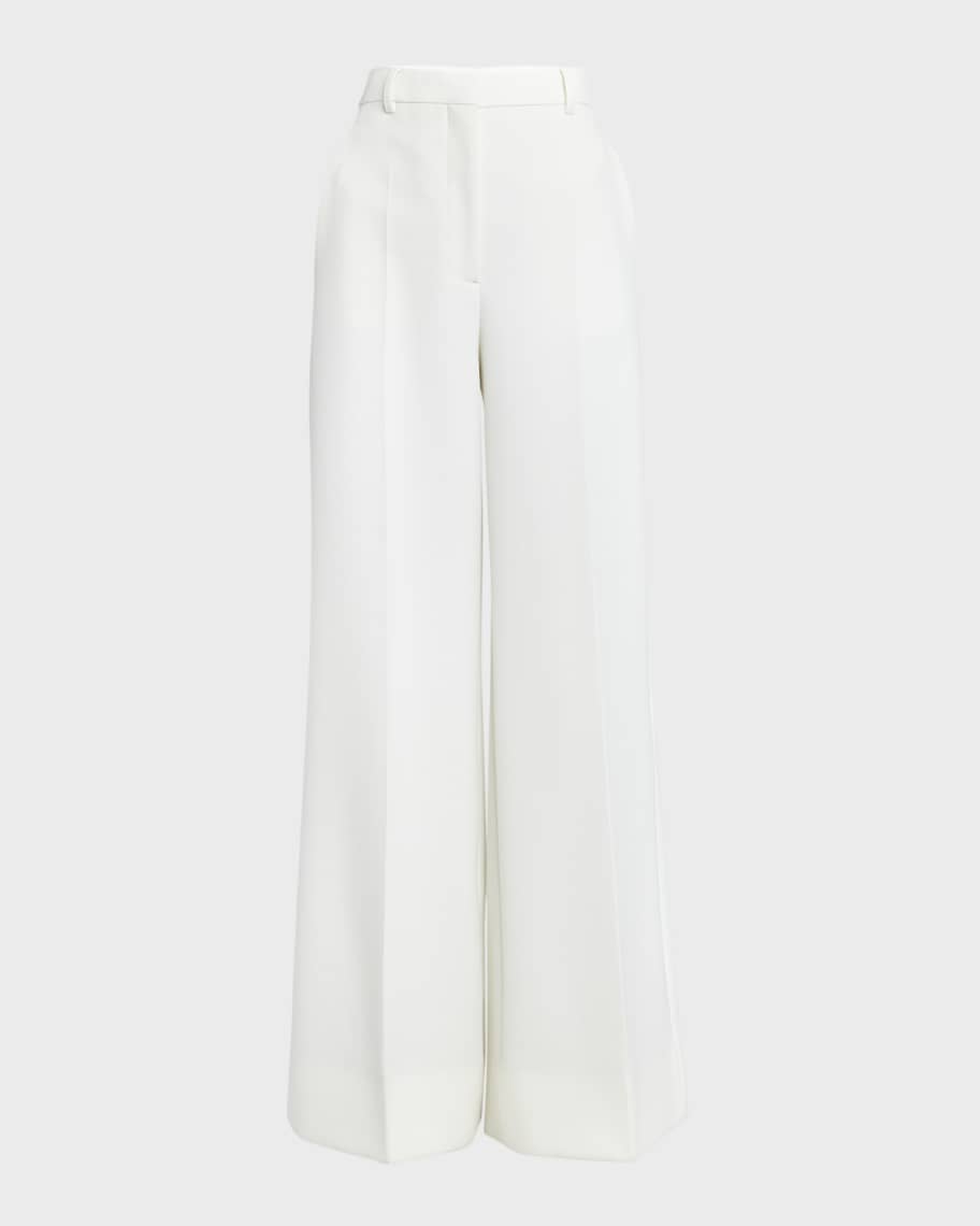 Stella McCartney Mid-Rise Wide-Leg Crepe Trousers