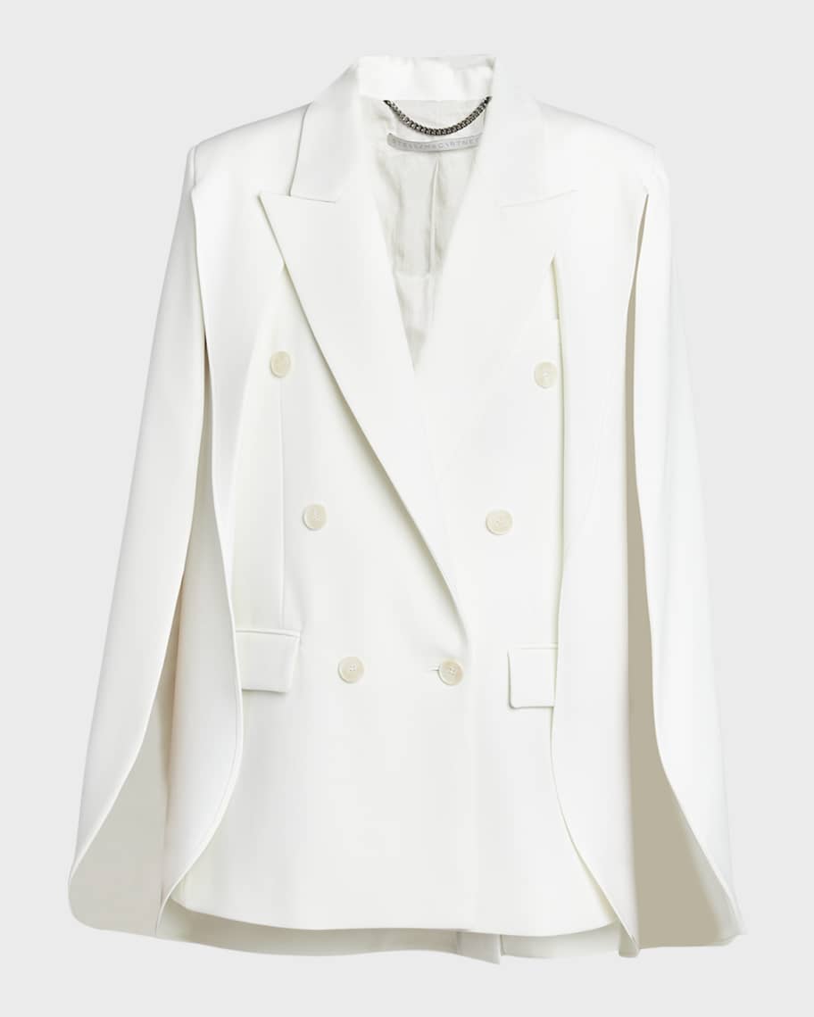 Stella McCartney Double-Breasted Tailored Cape Jacket
