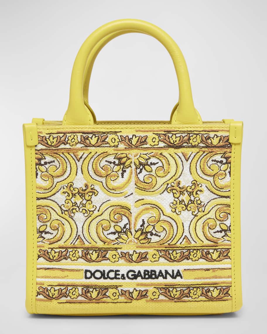 Dolce&Gabbana Small Textile Printed Shopper Top-Handle Bag