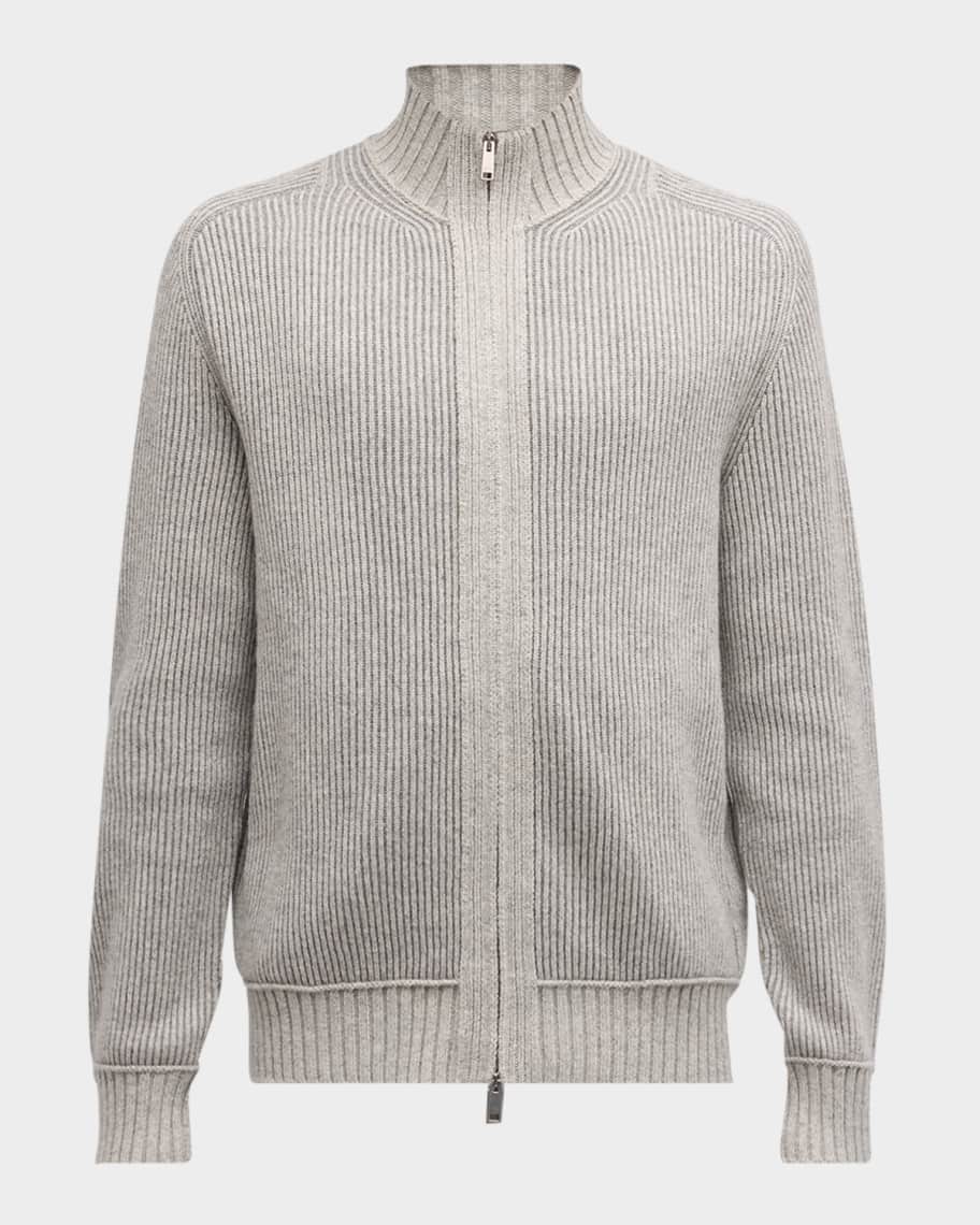 トップス VTG Zegna Melange Cashmere T Neck Jumper Light Taupe Mélange Silk Cashmere and Linen Crewneck SS25