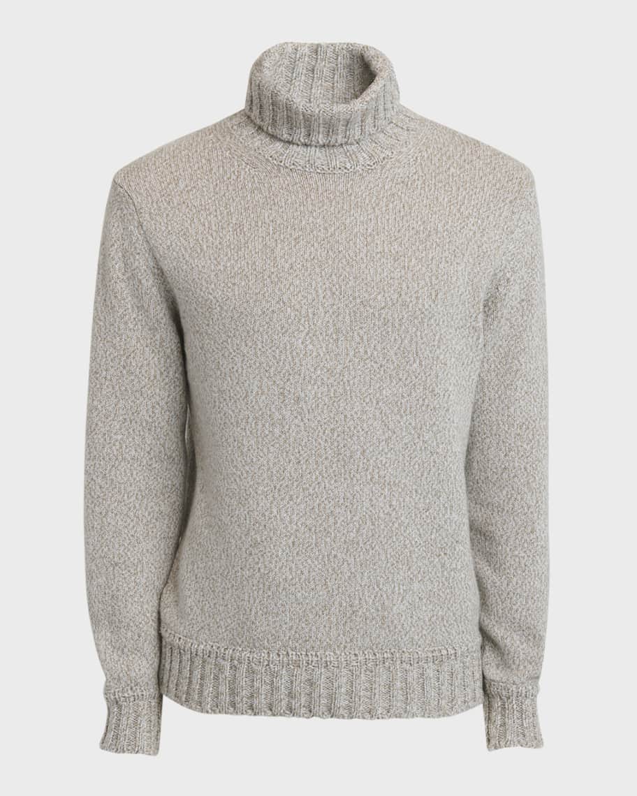 Zegna Oasi Cashmere Half Zip Grey Melange at CareOfCarl.com