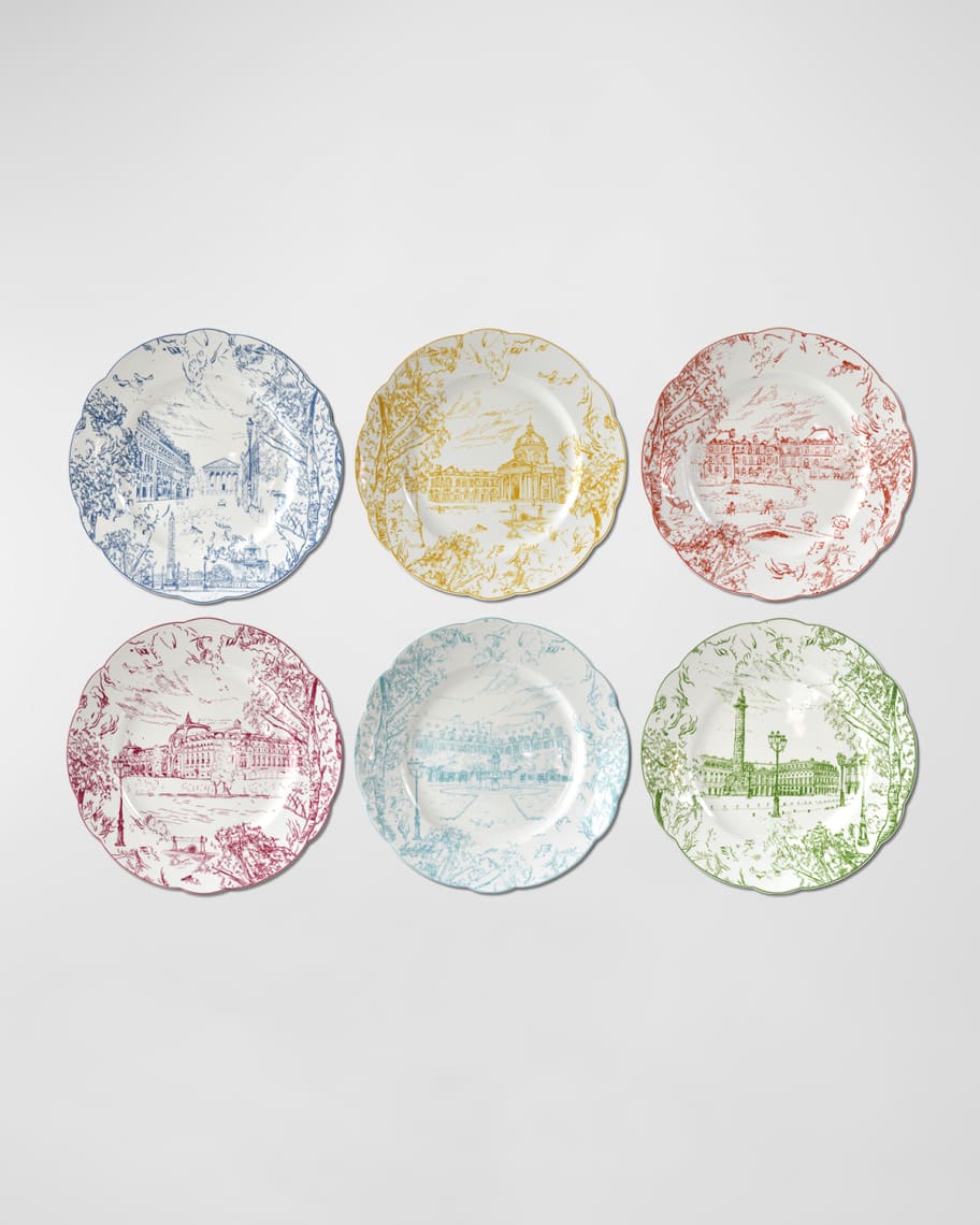 Bernardaud Tout Paris Dinner Plates, Set of 6