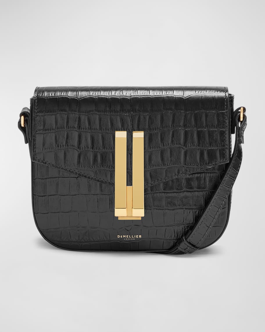 DeMellier Vancouver Small Croco Crossbody Bag | Neiman Marcus