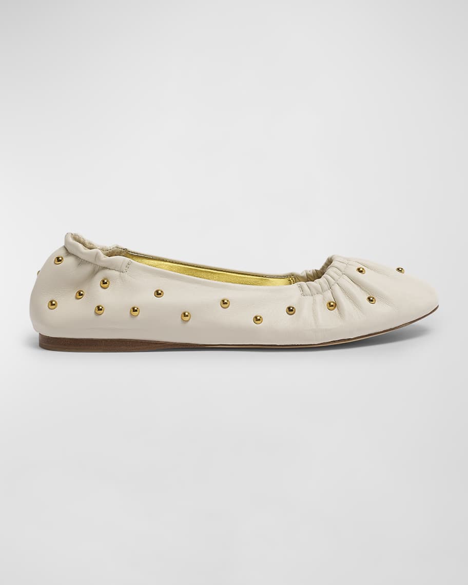 【Chloe】Eia スタッズレザーバレエフラット Chloe Eia Studded Leather Ballerina Flats - Bergdorf Goodman
