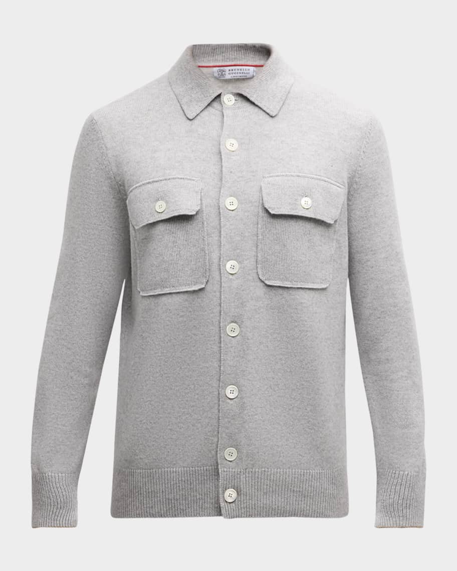 【関税&送料込】Brunello Cucinelli Wool Overshirt Gray Wool Overshirt | BRUNELLO CUCINELLI | MR PORTER