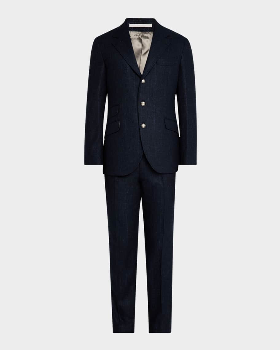 Brunello Cucinelli Gray Silk Two-Piece Suit main image 1