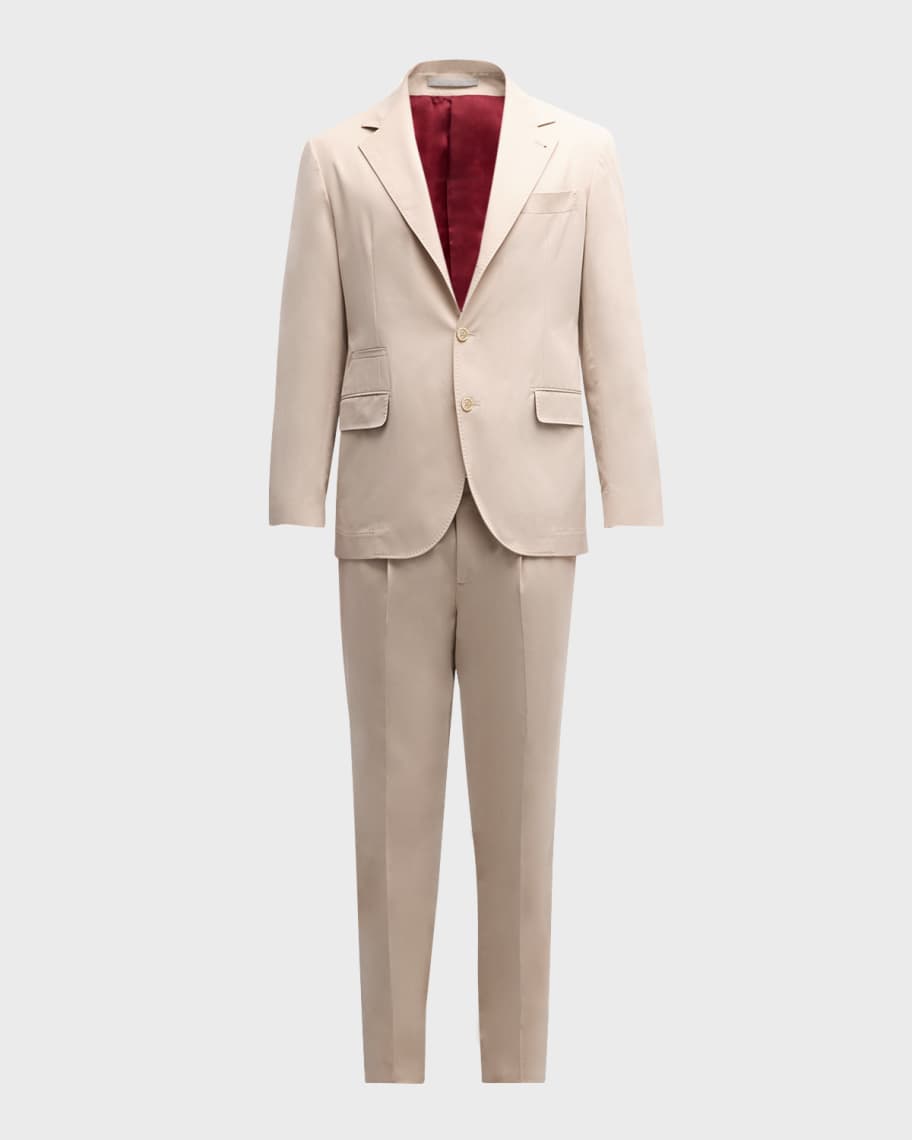 Brunello Cucinelli Men's Cotton Blend Suit | Neiman Marcus