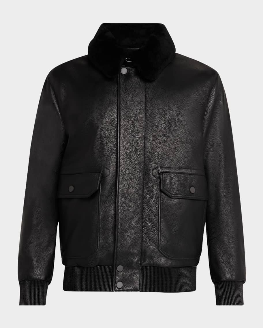 Brioni ボンバージャケット ブルゾン Brioni Men's Soft Grain Deerskin Bomber Jacket | Neiman Marcus