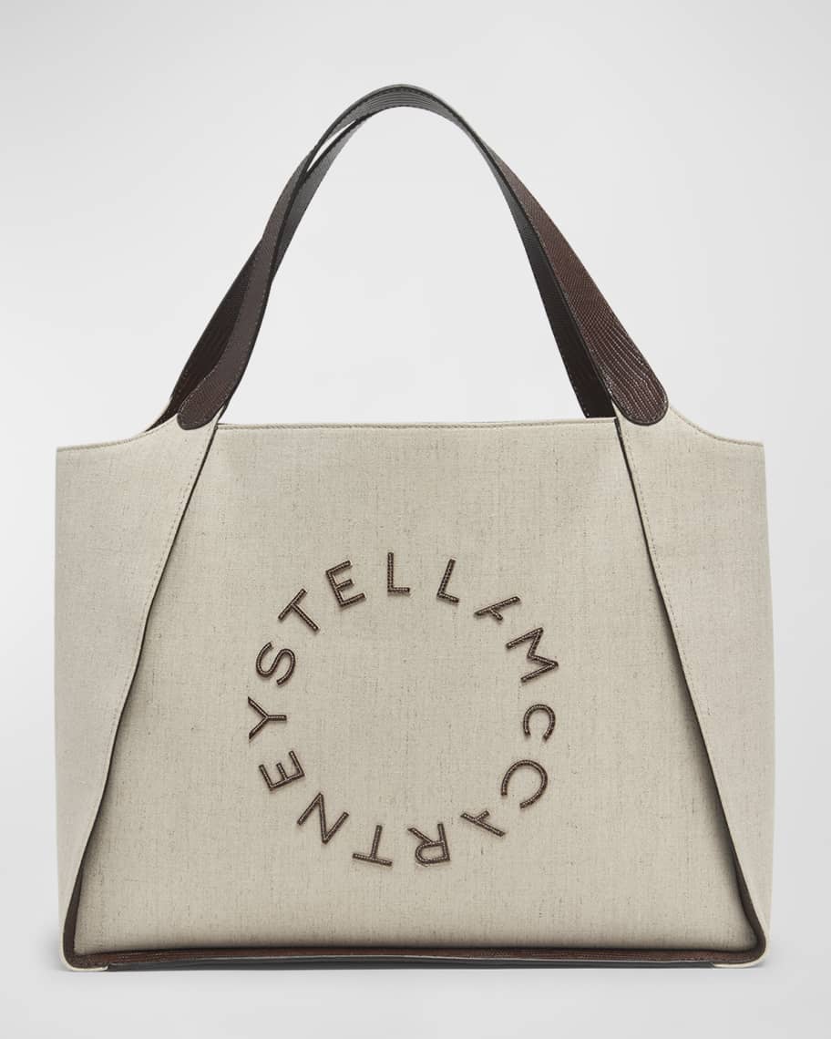 トートバッグ Stella Mccartney Canvas Tote Bag With Logo Stella McCartney Logo Eco Canvas Tote Bag | Neiman Marcus