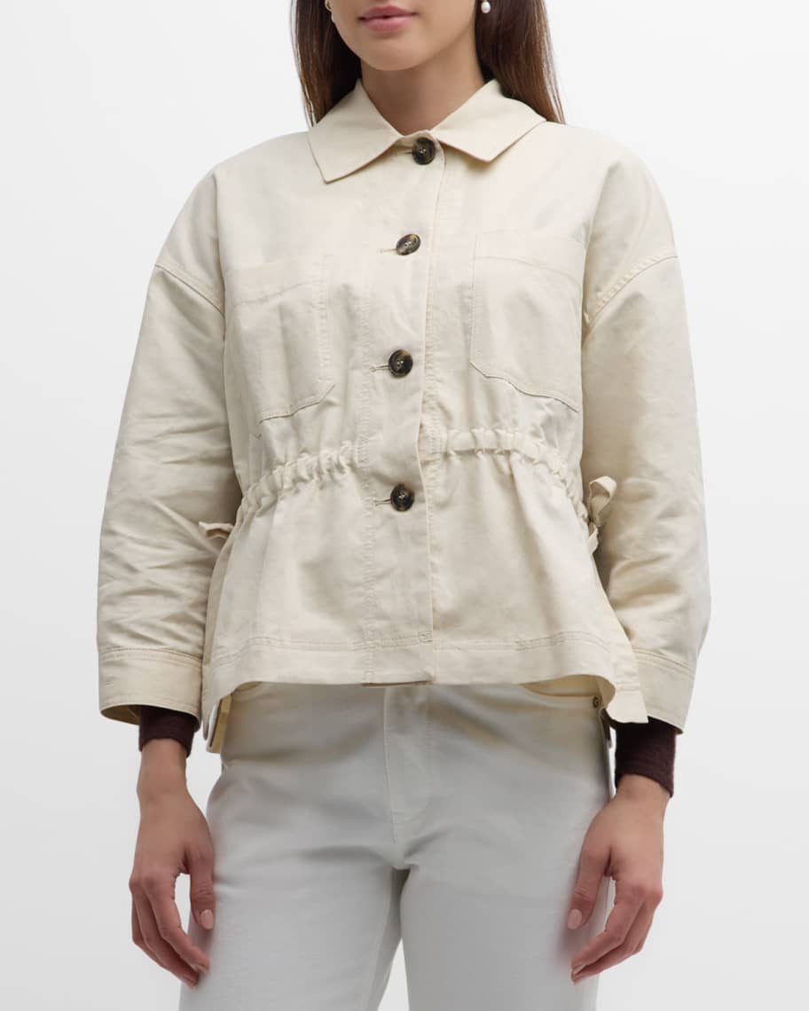 Weekend Max Mara Song 3/4-Sleeve Drawstring Jacket | Neiman