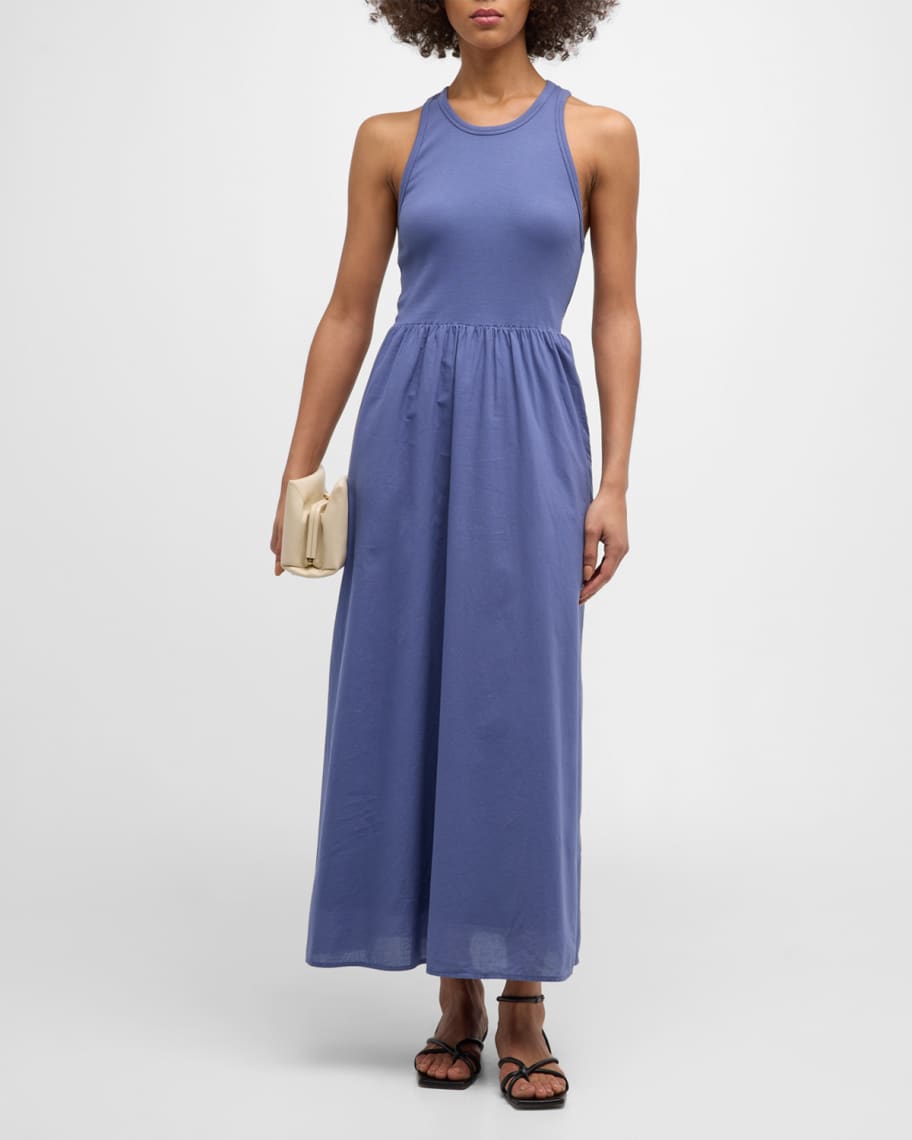 Xirena Flynn Sleeveless Racerback Cotton Midi Dress | Neiman 
