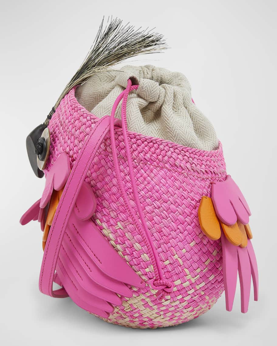 Image 3 of 5: x Paula’s Ibiza Bird Bag in Iraca Palm with Leather Strap