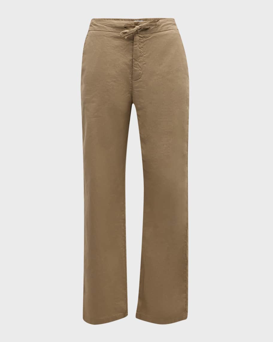Image 2 of 6: Men's Mendes Stretch Linen Cotton Drawstring Trousers