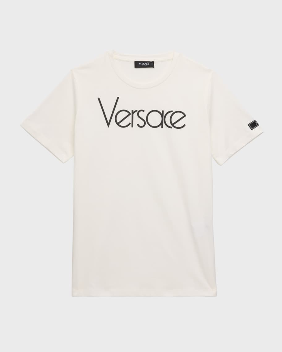【関税＆送料込み】Versace Compact T-Shirt VERSACE Compact Cotton Jersey T-shirt Versace