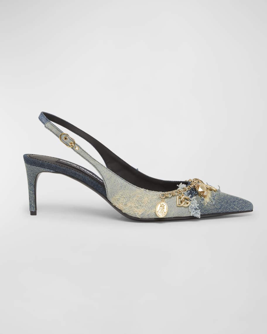 パンプス DOLCE&GABBANA BLACK MESH SLINGBACK Dolce&Gabbana Black mesh slingback | TheDoubleF